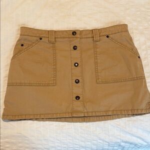 A&F Tan Button-Front Utility Women's Skirt